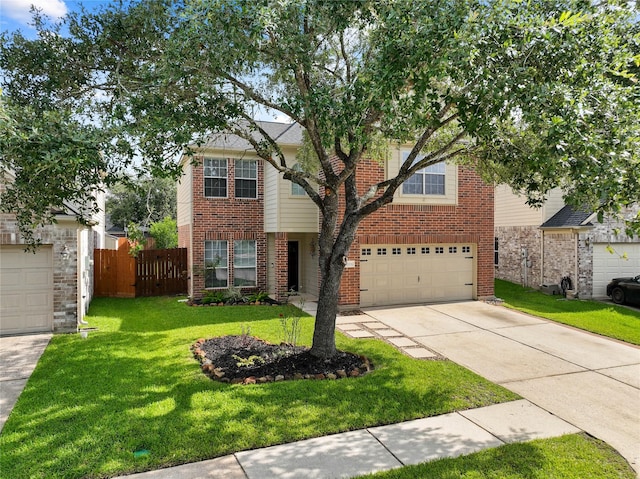 12106 Hawthorne Hill Cir, Humble, TX 77346 - traditional-style house featuring driveway, brick siding, and a garage