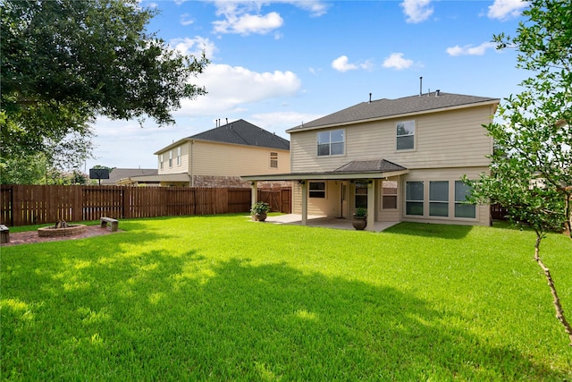12106 Hawthorne Hill Cir, Humble, TX 77346 - back of property featuring a patio area and a fenced backyard