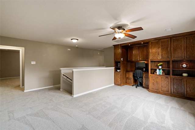 12106 Hawthorne Hill Cir, Humble, TX 77346 - unfurnished office with light carpet and a ceiling fan