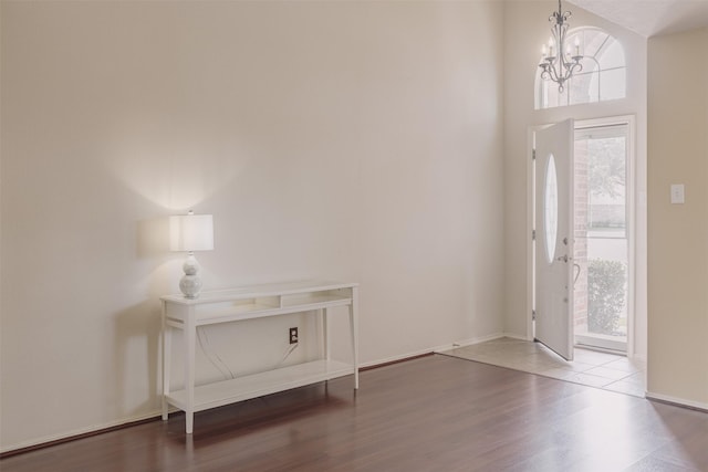 18107 Mayfield Meadow Ln, Richmond, TX 77407 - entrance foyer with a chandelier and wood finished floors