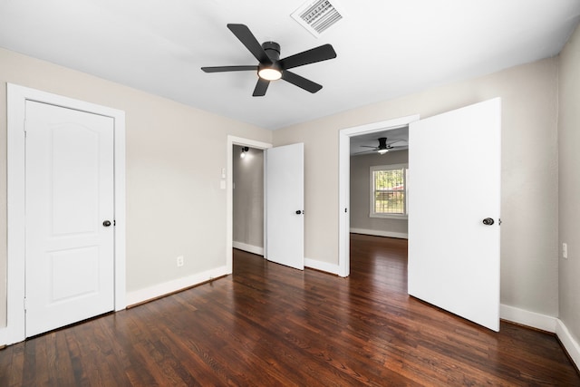 5519 Chapman St, Houston, TX 77009 - unfurnished bedroom featuring wood finished floors and a ceiling fan