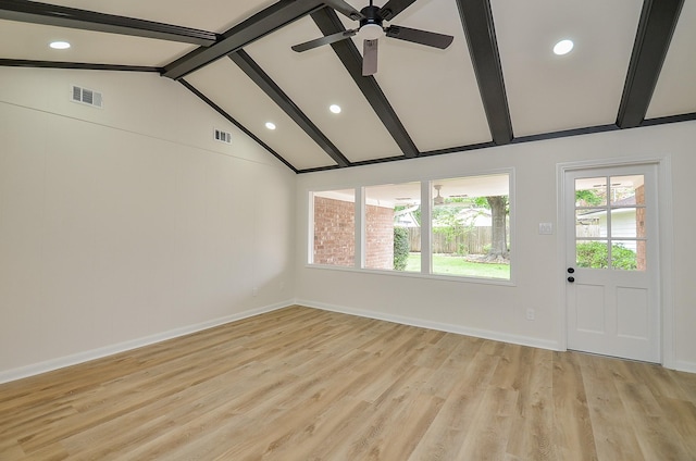 10623 Longmont Dr, Houston, TX 77042 - entryway featuring recessed lighting, light wood-style flooring, and ceiling fan