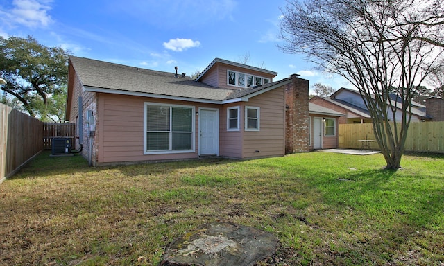 22635 River Birch Dr, Tomball, TX 77375 - rear view of property featuring a fenced backyard and a shingled roof