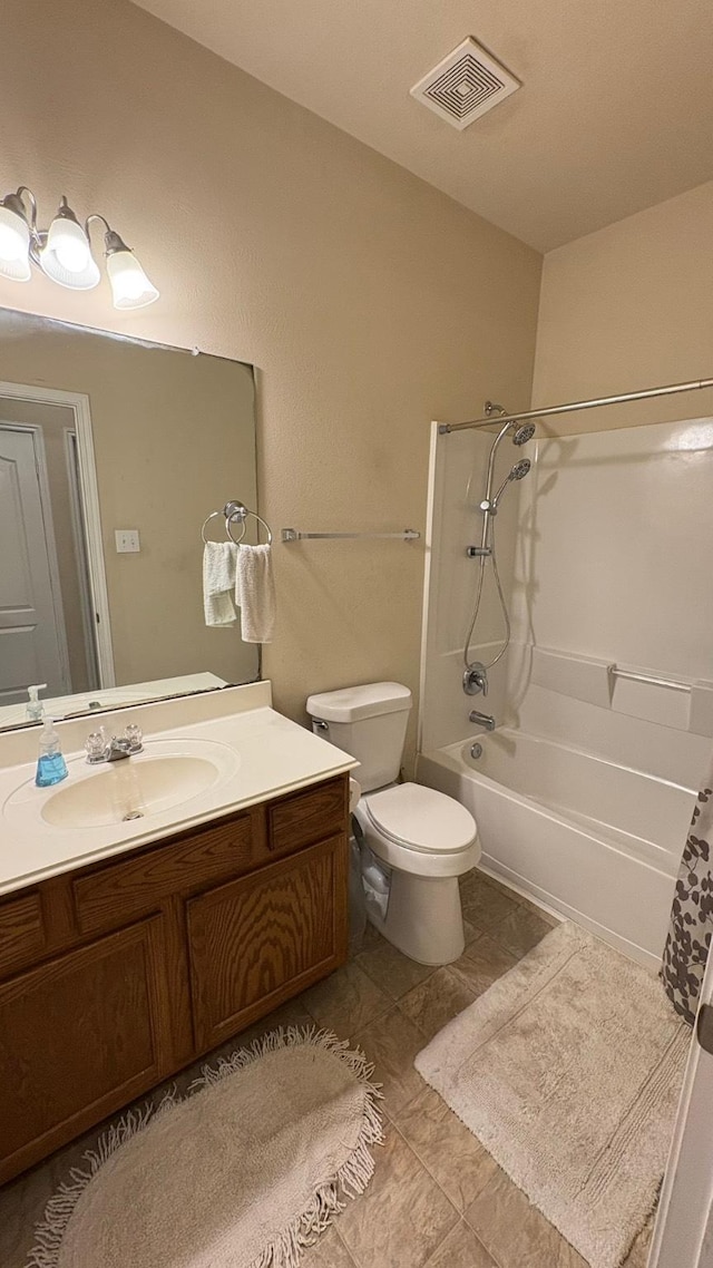 20530 Keegans Ledge Ln, Cypress, TX 77433 - full bathroom featuring vanity, shower / bath combination, and tile patterned flooring
