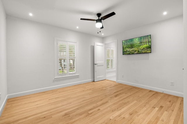 2409 Dryden Rd, Houston, TX 77030 - unfurnished bedroom featuring wood finished floors, recessed lighting, and ceiling fan