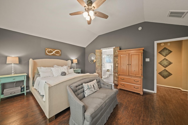 3803 Caleb Ln, Missouri City, TX 77459 - bedroom featuring lofted ceiling, wood finished floors, and ceiling fan