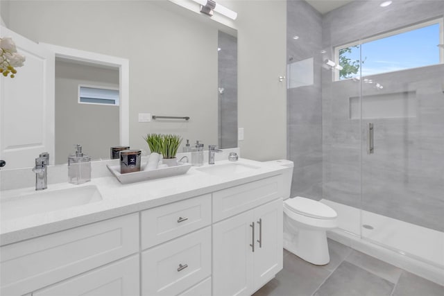 8110 Brandon St, Houston, TX 77051 - full bathroom with double vanity and a stall shower