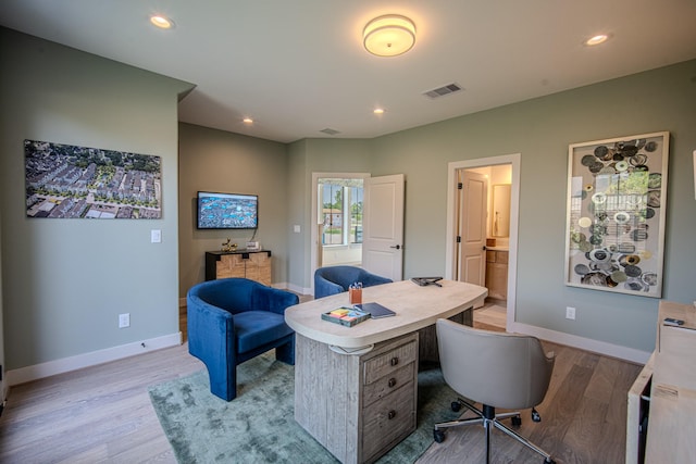 1720 Sedola Ln, Houston, TX 77055 - office space featuring light wood-style floors and recessed lighting