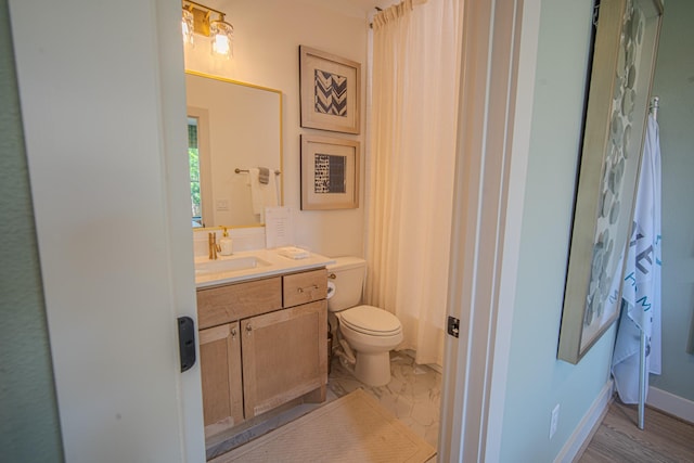 1720 Sedola Ln, Houston, TX 77055 - bathroom with vanity and wood finished floors