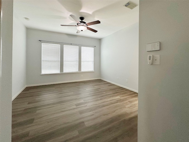 8022 Thorncroft Manor Ln, Richmond, TX 77407 - spare room featuring a ceiling fan and wood finished floors