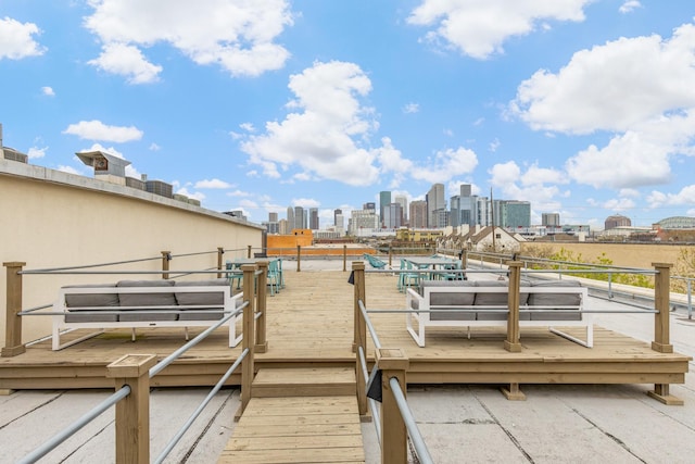 1312 Live Oak St Unit 215, Houston, TX 77003 - deck featuring a view of skyline