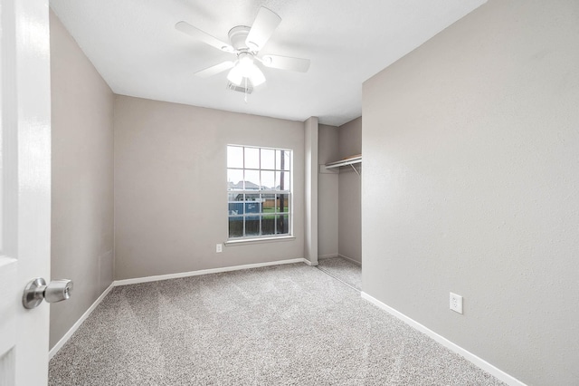 17203 Kettle Creek Dr, Spring, TX 77379 - unfurnished bedroom featuring carpet, a closet, and a ceiling fan