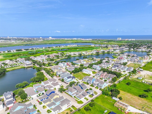 6 Caravelle Ct, Galveston, TX 77554 - aerial view of property's location featuring a large body of water and nearby suburban area
