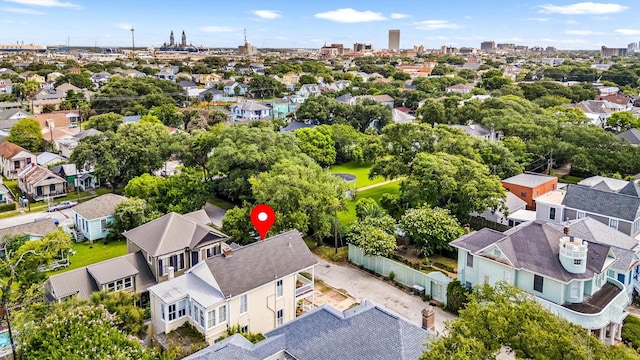 1611 34th St, Galveston, TX 77550 - aerial perspective of suburban area
