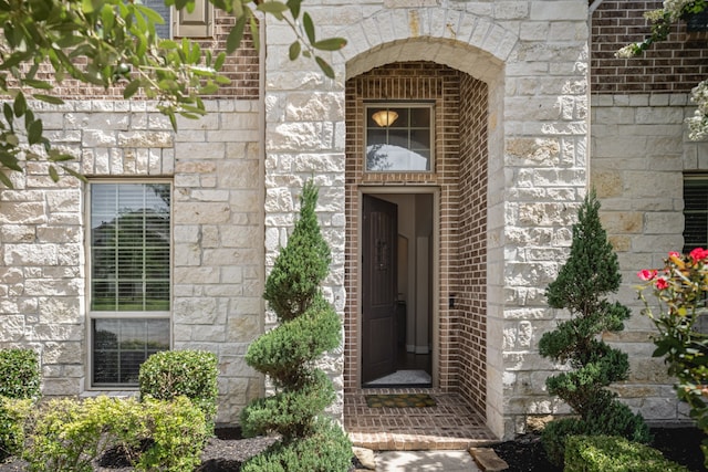 20102 Three Chutes Ln, Cypress, TX 77433 - property entrance featuring brick siding and stone siding