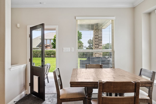 20102 Three Chutes Ln, Cypress, TX 77433 - dining room with crown molding, plenty of natural light, and french doors