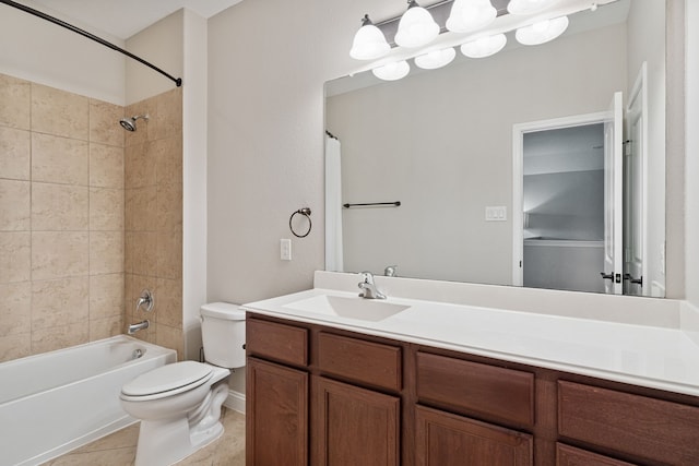 20102 Three Chutes Ln, Cypress, TX 77433 - full bath featuring vanity, shower / bathtub combination, and tile patterned flooring