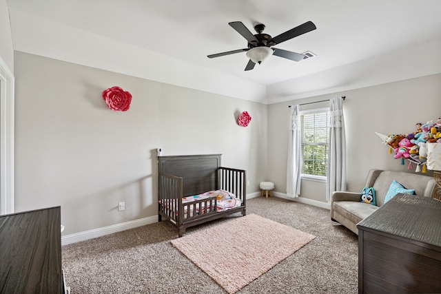 20102 Three Chutes Ln, Cypress, TX 77433 - carpeted bedroom with baseboards and a ceiling fan
