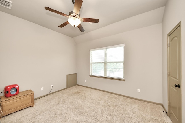 13810 Lake Prt, Cypress, TX 77429 - unfurnished bedroom with carpet flooring, vaulted ceiling, and a ceiling fan