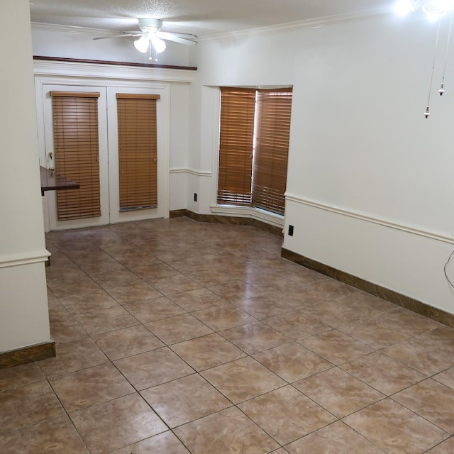 3600 Jeanetta St Unit 1301, Houston, TX 77063 - unfurnished room featuring a ceiling fan and crown molding