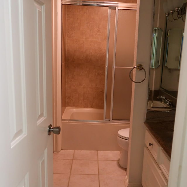 3600 Jeanetta St Unit 1301, Houston, TX 77063 - bathroom with tile patterned floors, vanity, and combined bath / shower with glass door