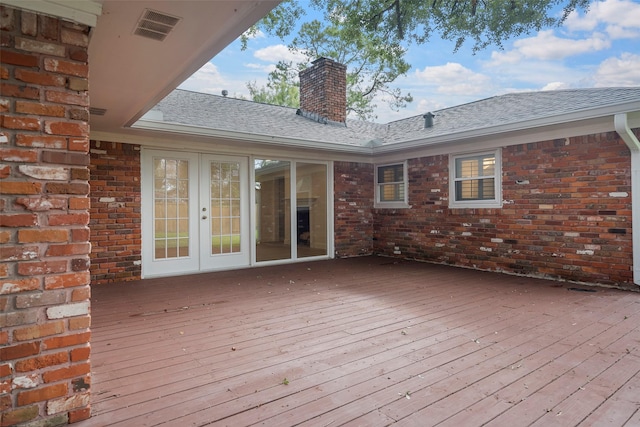 3815 Latma Dr, Houston, TX 77025 - wooden deck featuring french doors