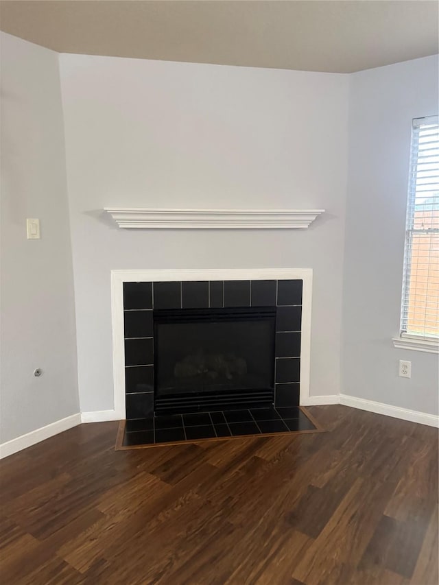 13202 Chasworth Dr, Houston, TX 77041 - detailed view of a fireplace and wood finished floors