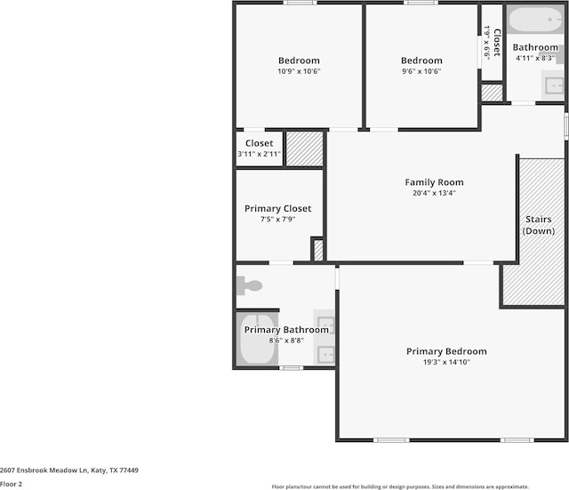 2607 Ensbrook Meadow Ln, Katy, TX 77449 - view of floor plan / room layout