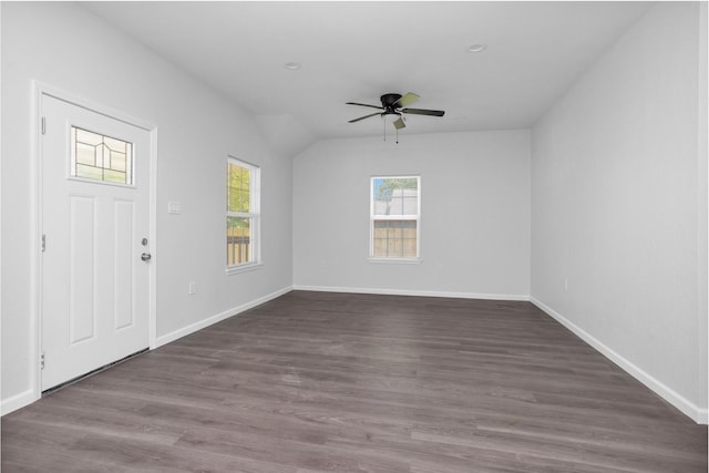 4412 Sayers St, Houston, TX 77026 - entryway featuring a ceiling fan, plenty of natural light, wood finished floors, and recessed lighting