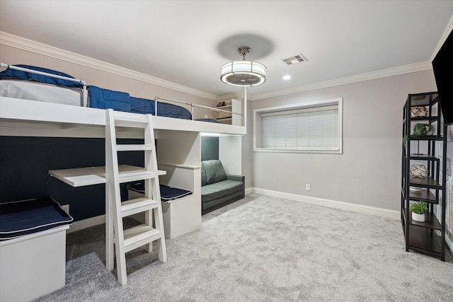 206 Lakemere St, Houston, TX 77079 - carpeted bedroom featuring ornamental molding and baseboards
