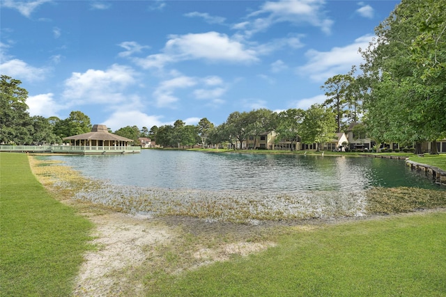 202 Old Bridge Lk, Houston, TX 77069 - water view featuring a gazebo