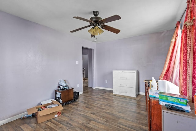 324 Erin, Houston, TX 77009 - empty room with wood finished floors and a ceiling fan
