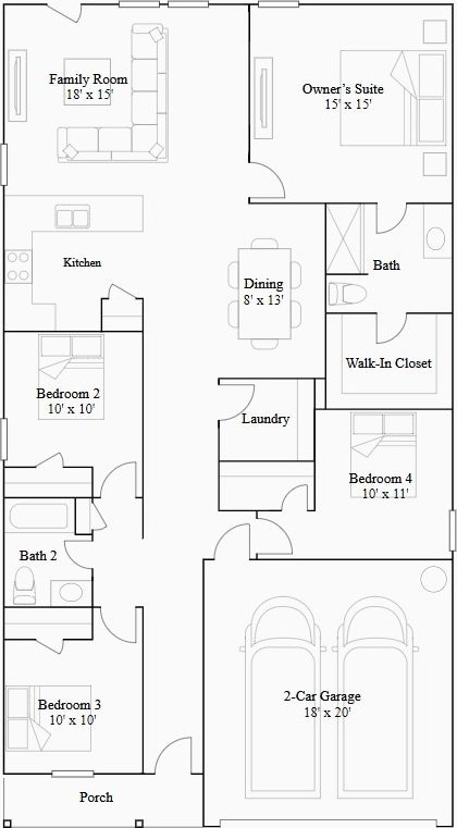 314 Nicholas Rd, Wharton, TX 77488 - view of floor plan / room layout