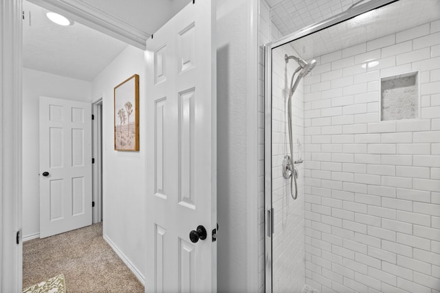 16235 Salmon Ln, Spring, TX 77379 - full bathroom with a stall shower and baseboards