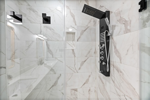 16235 Salmon Ln, Spring, TX 77379 - full bathroom with a marble finish shower
