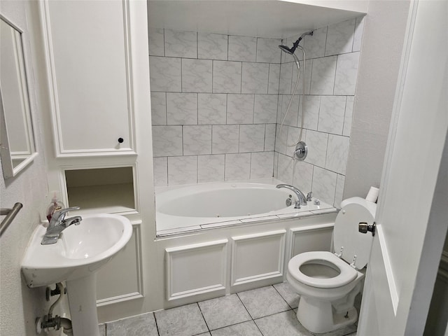604 N Main St, Galena Park, TX 77547 - full bathroom featuring tile patterned floors and shower / washtub combination