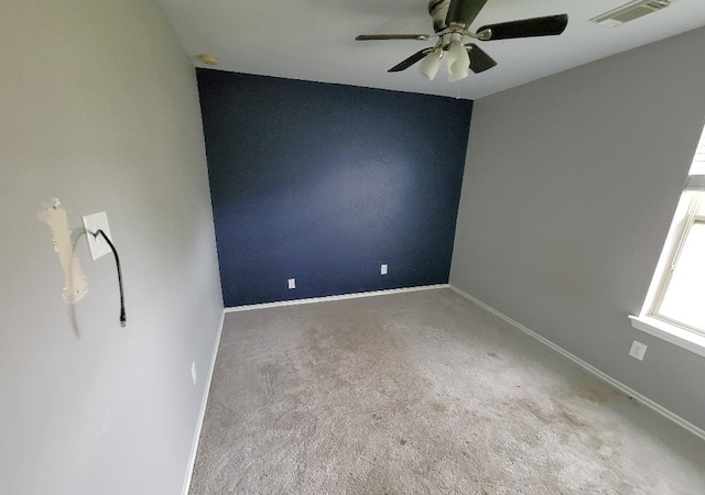 3301 Clover Hill Ln, Texas City, TX 77591 - empty room with carpet flooring, a ceiling fan, and a smoke detector