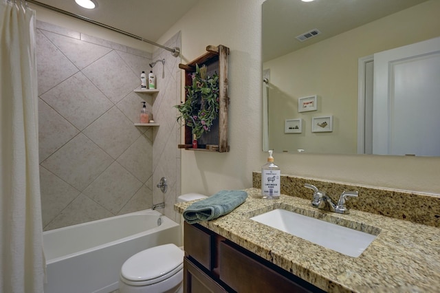 1009 Old Vine, Brenham, TX 77833 - bathroom with vanity, shower / tub combo with curtain, and recessed lighting