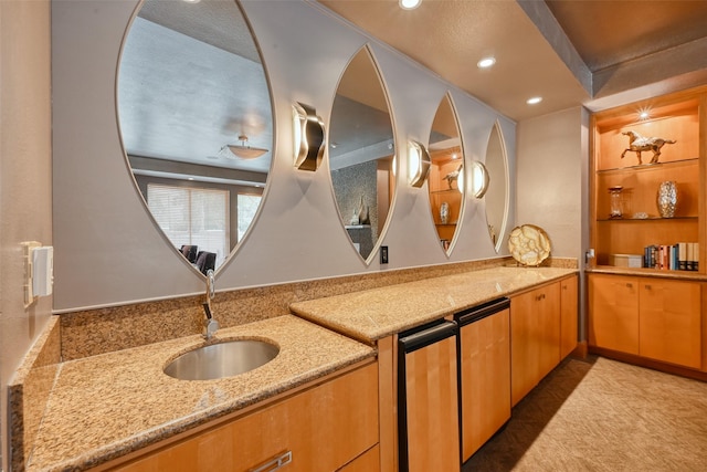 3505 Sage Rd Unit 1206, Houston, TX 77056 - kitchen featuring light stone countertops and recessed lighting