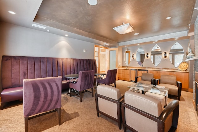 3505 Sage Rd Unit 1206, Houston, TX 77056 - cinema room featuring light colored carpet and recessed lighting