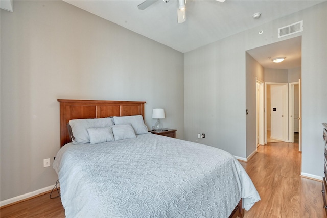 3505 Sage Rd Unit 1206, Houston, TX 77056 - bedroom with light wood-style floors and ceiling fan
