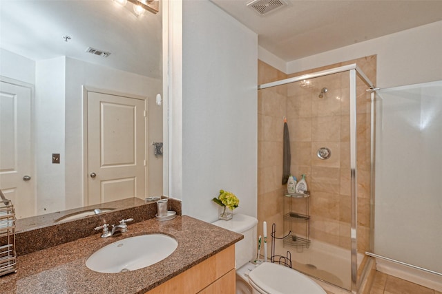 3505 Sage Rd Unit 1206, Houston, TX 77056 - full bathroom with vanity, a shower stall, and tile patterned flooring