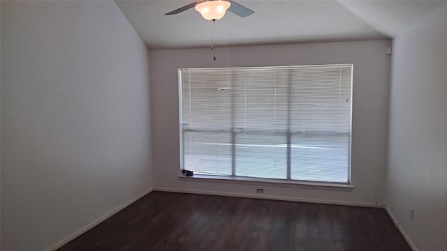 11718 Emerald Wood Dr, Houston, TX 77070 - unfurnished room featuring dark wood-type flooring and a ceiling fan