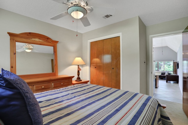 63 Harbour Row Dr, Coldspring, TX 77331 - bedroom featuring a ceiling fan and a textured ceiling