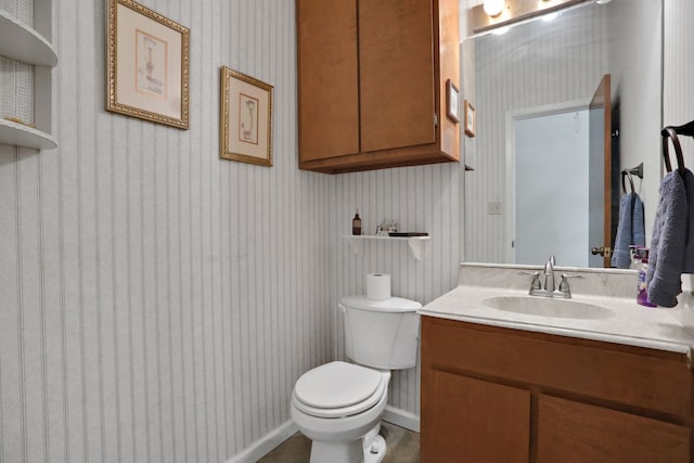 63 Harbour Row Dr, Coldspring, TX 77331 - bathroom featuring vanity and wallpapered walls