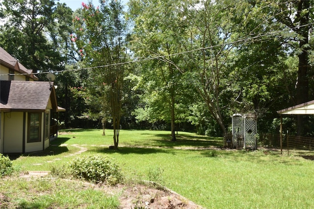 191 Harvey Bryant Rd, Coldspring, TX 77331 - view of yard with view of wooded area