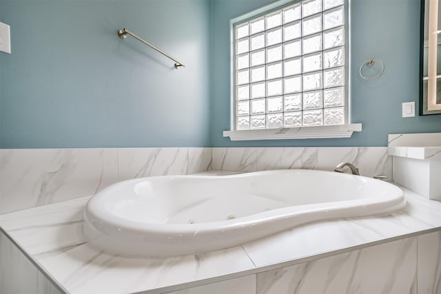 9503 Martha Springs Dr, Houston, TX 77070 - bathroom featuring a jetted tub