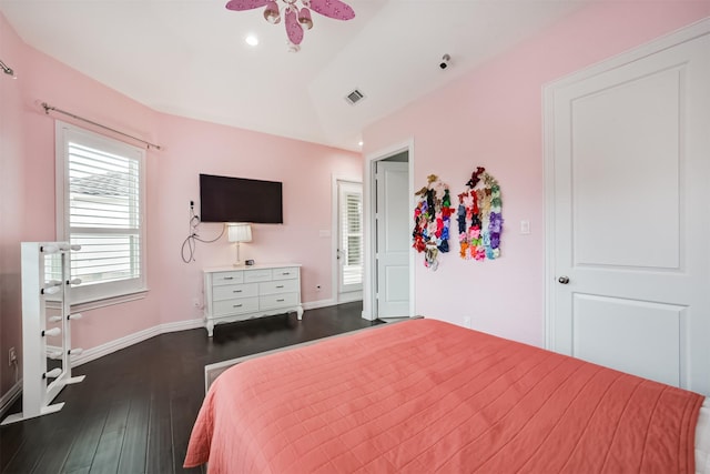 9503 Martha Springs Dr, Houston, TX 77070 - bedroom with dark wood-style floors and recessed lighting