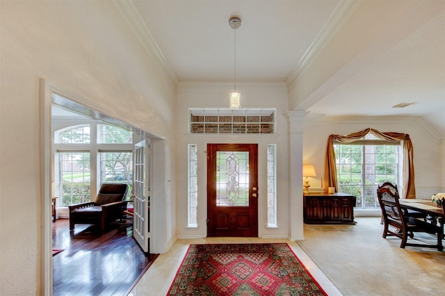 3910 Sand Myrtle Dr, Houston, TX 77059 - foyer featuring crown molding