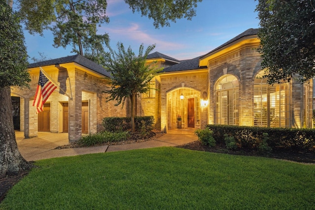 59 N Berryline Cir, Spring, TX 77381 - view of front of house featuring a yard and brick siding